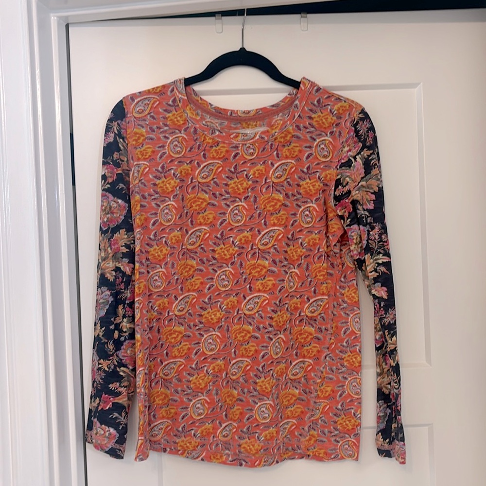 Sundance Cino knit floral blouse